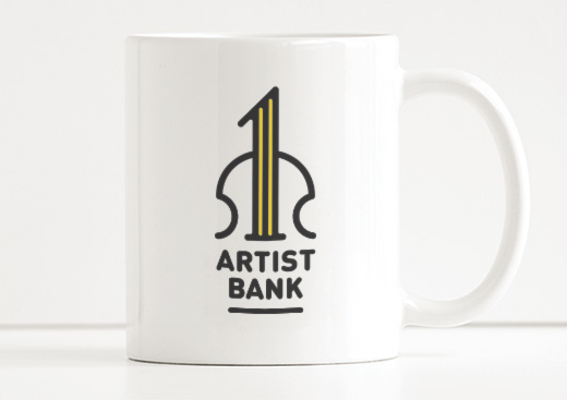 logo design for «First artist bank» 2 colors version