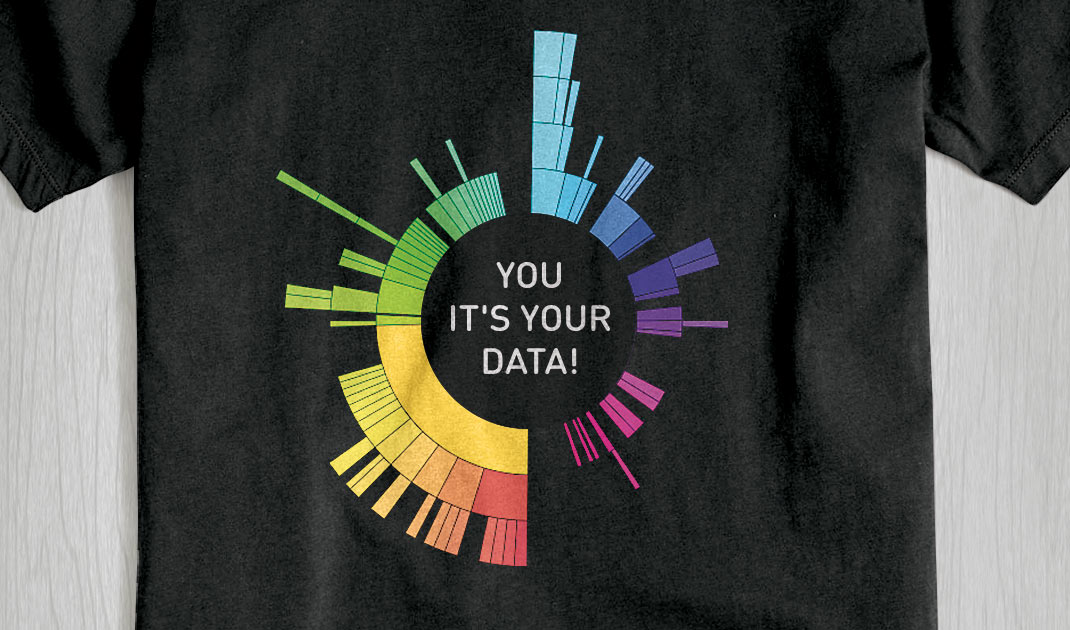 promo tshirt design for data visualisation software