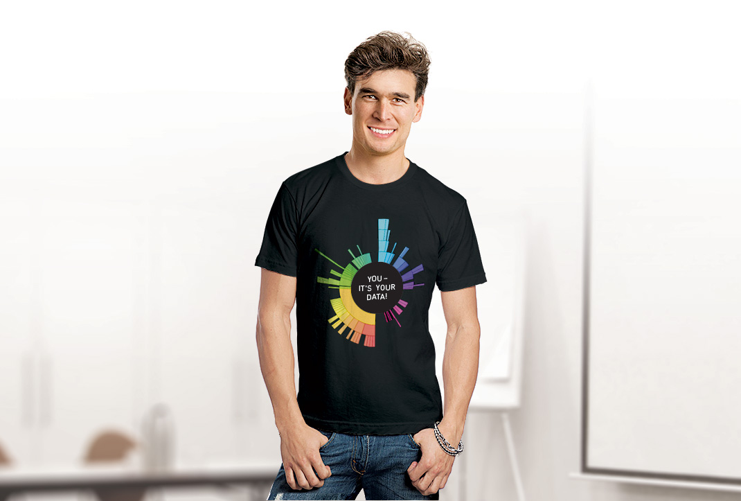 promo-tshirt design for data visualisation software