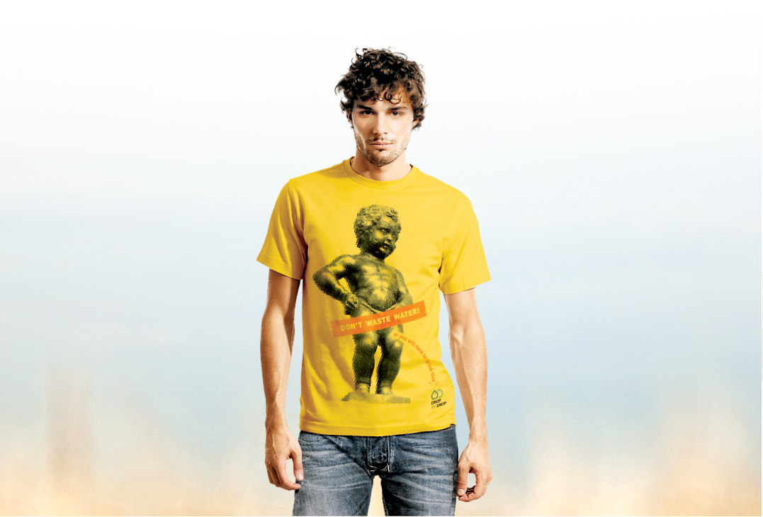 promo t shirt design for «DropByDrop» environmental initiative